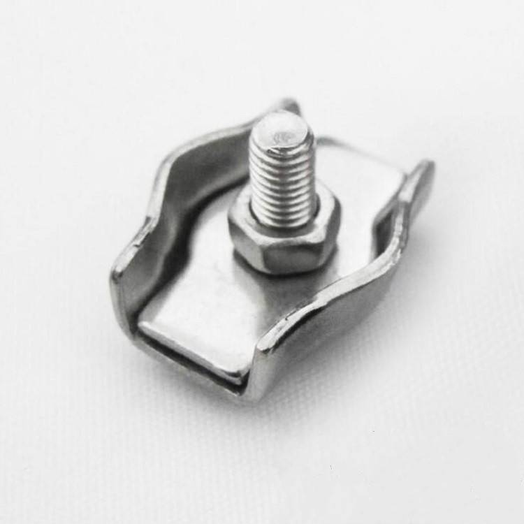 304 Stainless Steel Plate Single Clip Double Clamp Wire Rope Clamp, Specification:M10, Style:Single