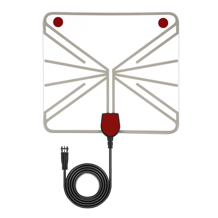Ultra-thin Indoor HD Digital TV Antenna with 50 Miles Long Range Amplifier(Transparent)