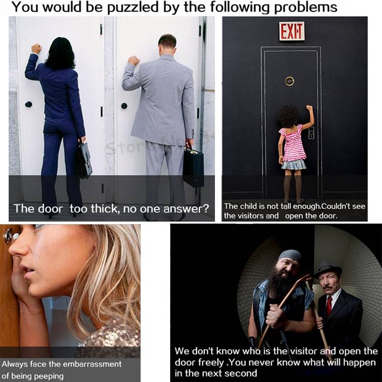 M4300D 4.3 inch TFT Color Display Screen 3.0MP Security Camera Video Smart Doorbell, Support TF Car