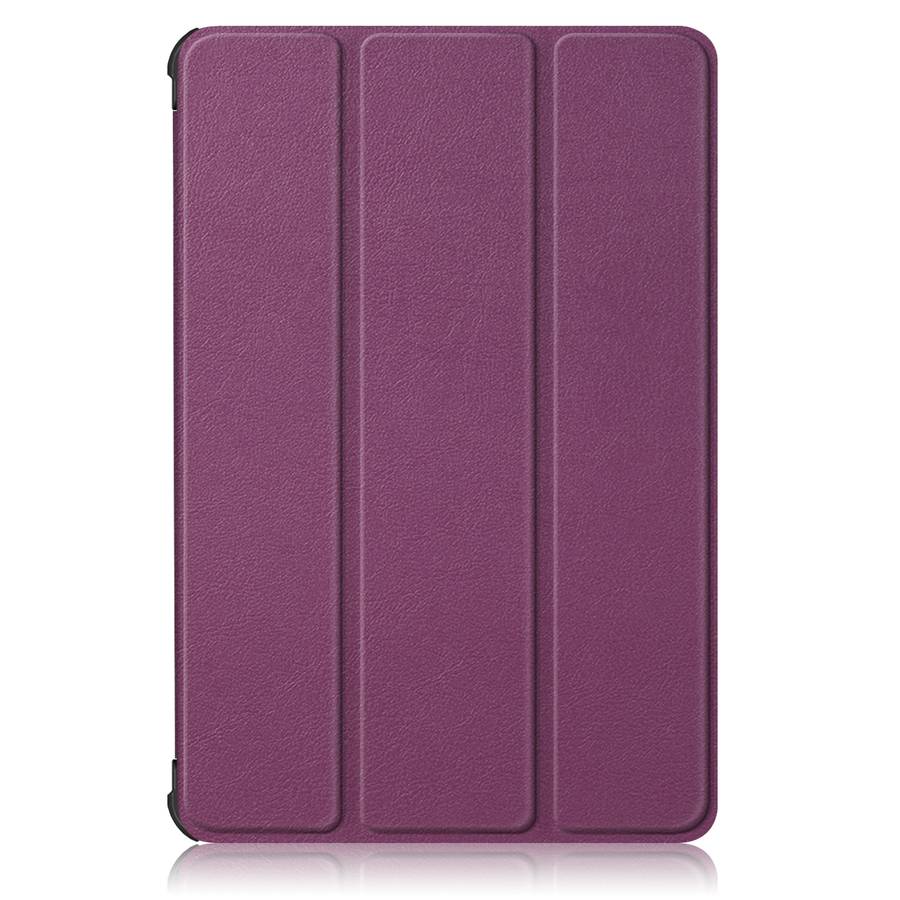 Custer Painted 3-folding Holder Tablet PC Leather Case For Honor Pad 7 10.1inch/X8/X8 Lite(Purple)