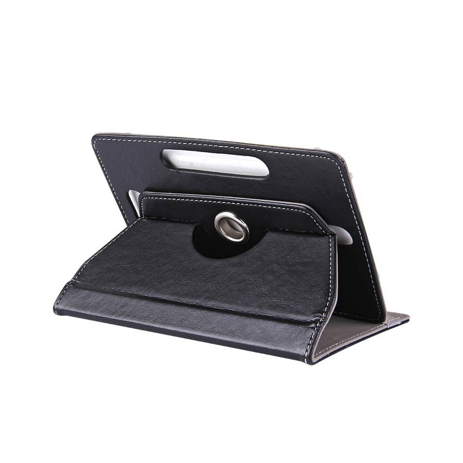 9 inch Tablets Leather Case Crazy Horse Texture 360 Degrees Rotation Protective Case S ... (Black)