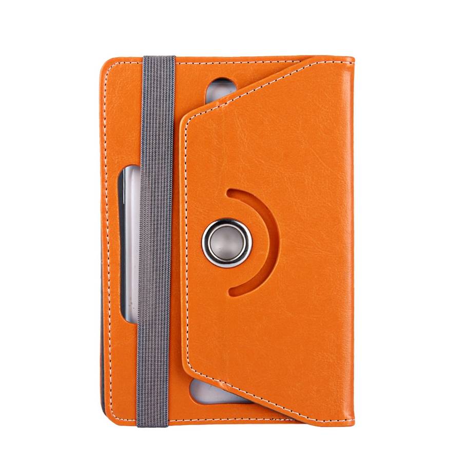 9 inch Tablets Leather Case Crazy Horse Texture 360 Degrees Rotation Protective Case ... (Orange)