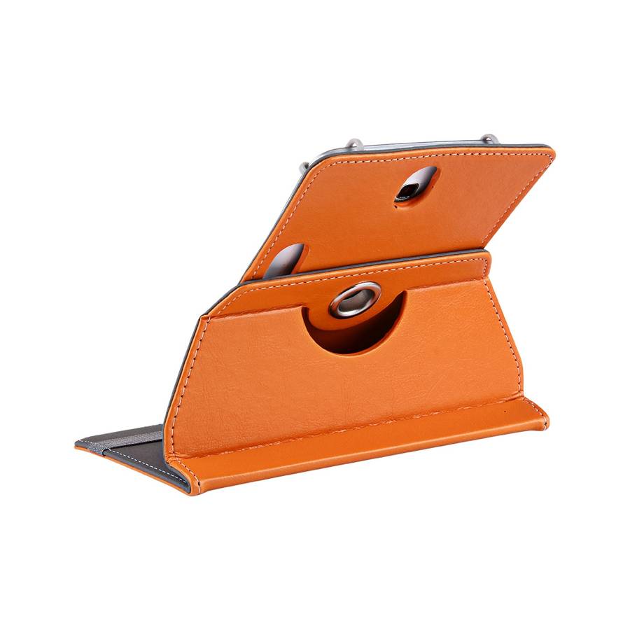 9 inch Tablets Leather Case Crazy Horse Texture 360 Degrees Rotation Protective Case ... (Orange)