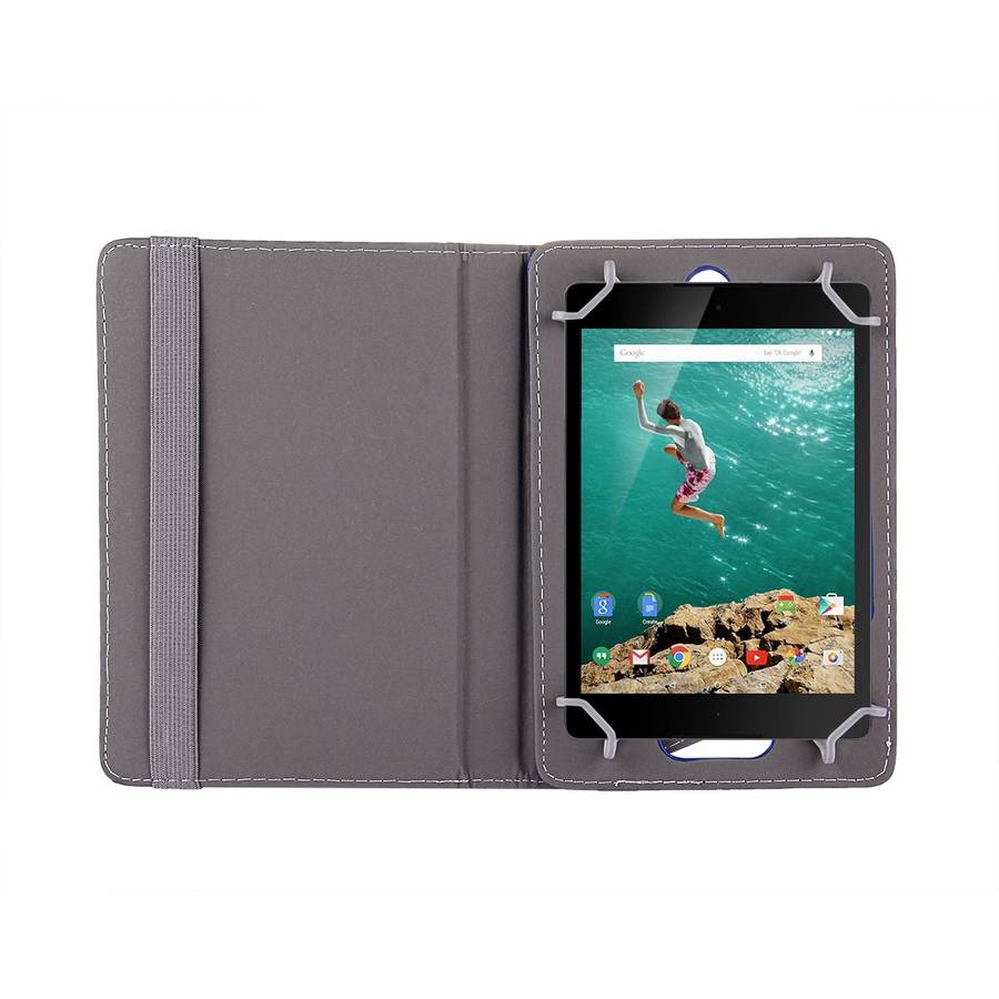 9 inch Tablets Leather Case Crazy Horse Texture 360 Degrees Rotation Protective Case Sh ... (Blue)