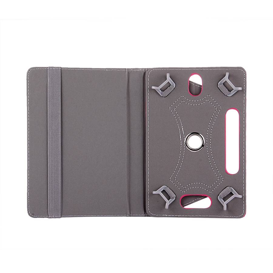 9 inch Tablets Leather Case Crazy Horse Texture 360 Degrees Rotation Protective Case ... (Magenta)
