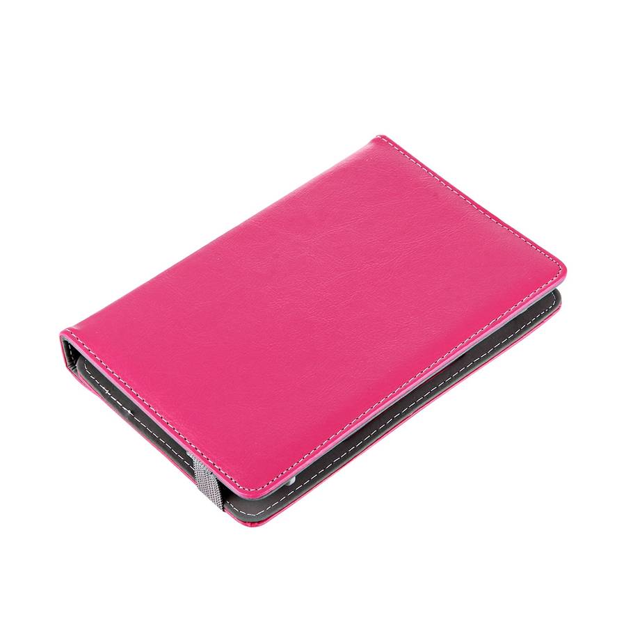 9 inch Tablets Leather Case Crazy Horse Texture 360 Degrees Rotation Protective Case ... (Magenta)
