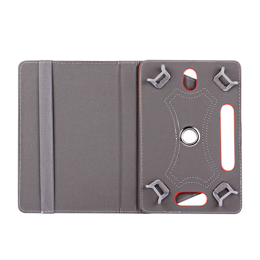 9 inch Tablets Leather Case Crazy Horse Texture 360 Degrees Rotation Protective Case She ... (Red)