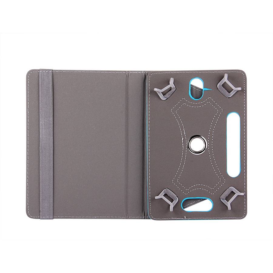 9 inch Tablets Leather Case Crazy Horse Texture 360 Degrees Rotation Protective Ca ... (Baby Blue)