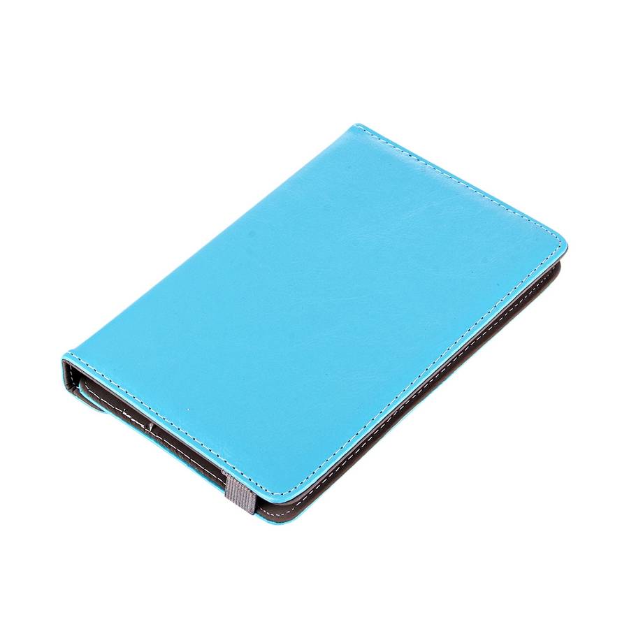 9 inch Tablets Leather Case Crazy Horse Texture 360 Degrees Rotation Protective Ca ... (Baby Blue)