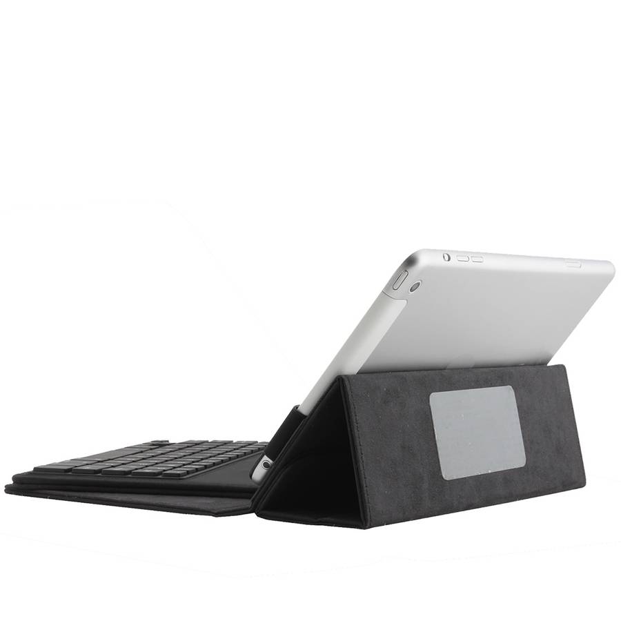 Universal Bluetooth V3.0 Keyboard Detachable PU Leather Tablet Case for 7-8 inch Tablet PC(Black)