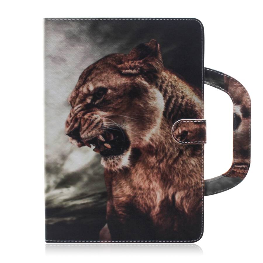 Lion Pattern Horizontal Flip Leather Case for Huawei MediaPad M5 Lite 8 / Honor Tab 5, with Holder
