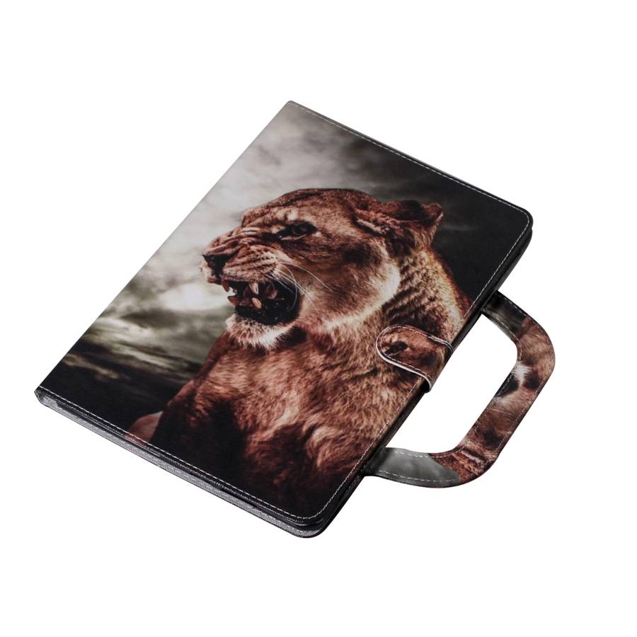 Lion Pattern Horizontal Flip Leather Case for Huawei MediaPad M5 Lite 8 / Honor Tab 5, with Holder