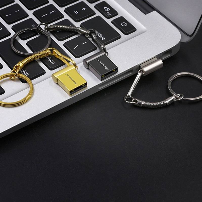 MiCRODATA 4GB USB 2.0 Computer and Car Two-use Mini Metal U Disk(Silver Grey)