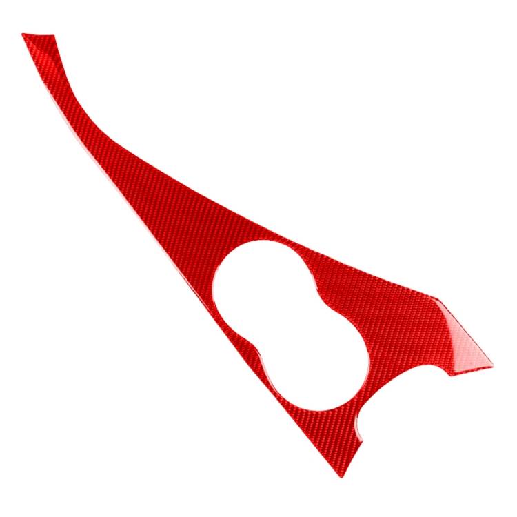 Car Carbon Fiber Water Cup Holder Panel Decorative Sticker for Infiniti Q50 2014-2020, Right Drive(R