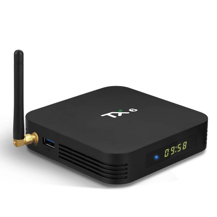TX6 4K UHD Smart TV Box with Remote Controller, Android 7.1 Allwinner H6 Quad Core ARM Cortex-A53 1.