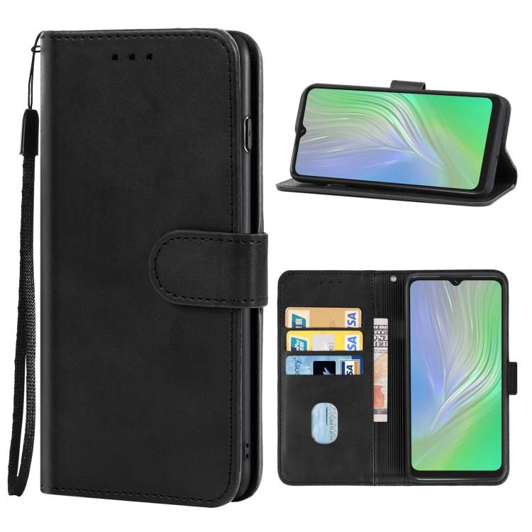 Leather Phone Case For Blackview A55(Black)