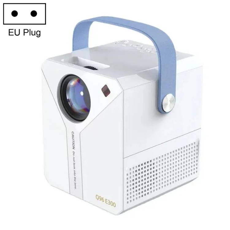 Q96 E300 Intelligent Portable HD 4K Projector, EU Plug, Specification:Android Version(White)