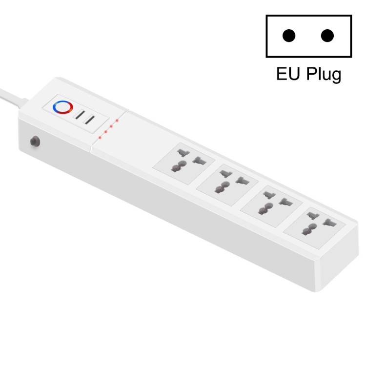 ZigBee 16A SM-SO306-M 4 Holes + 2 USB Multi-purpose Smart Power Strip(EU Plug)