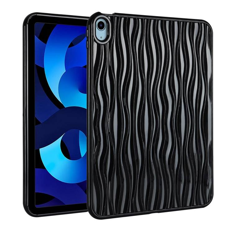 For iPad Air 10.9 2022 / 2020 Jelly Color Water Ripple TPU Tablet Case(Black)