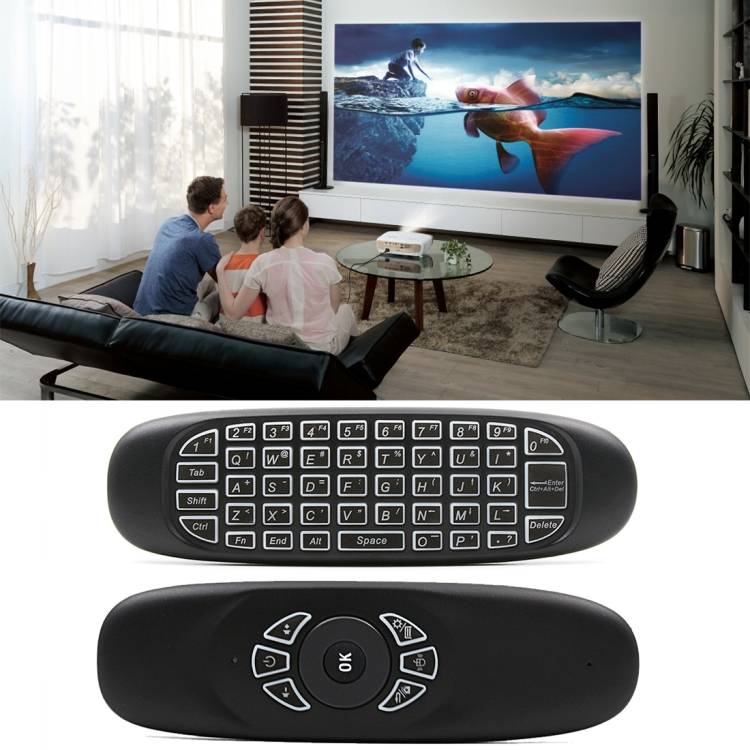 C120 Back-light Air Mouse 2.4GHz Wireless Keyboard 3D Gyroscope Sense Android Remote Controller for