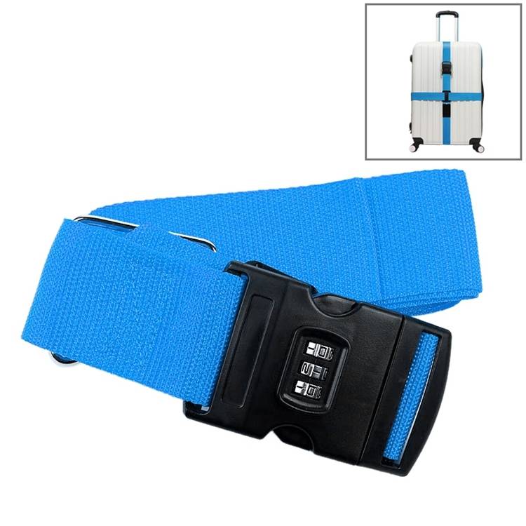 Luggage Strap Cross Belt Adjustable Packing Band Belt Strap with Password Lock for Luggage Travel S