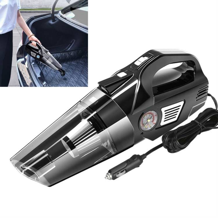 Car Vacuum Cleaner Air Pump Four-In-One Car Air Pump Digital Display 120W, Specification:Wired, Sty