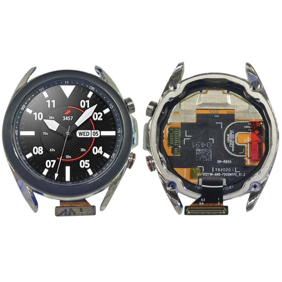 LCD Screen and Digitizer Full Assembly With Frame for Samsung Galaxy Watch3 SM-R850/R855(Gold)