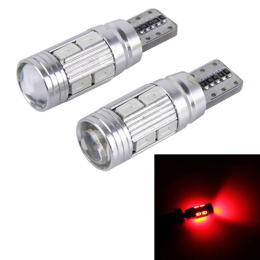 2 PCS T10 6W White Light 10 SMD 5630 LED Error-Free Canbus Car Clearance Lights Lamp, DC 12V