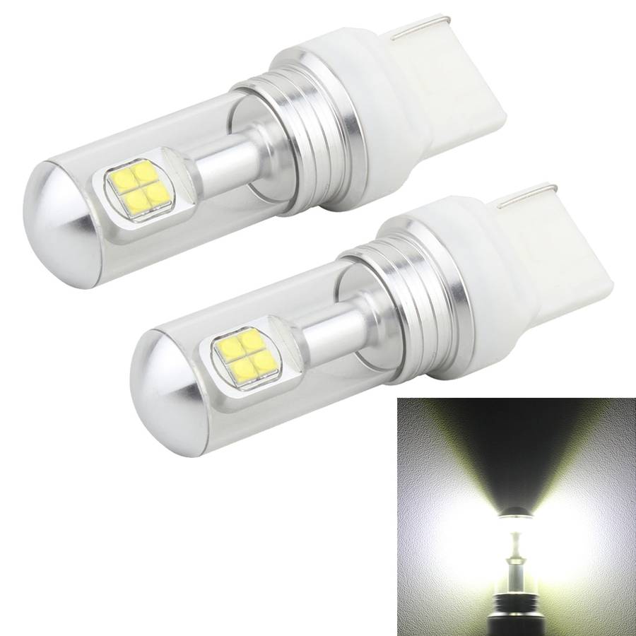 2 PCS 7440 40W 800 LM 6000K Car Turn Light Backup Light Brake Light with 8 Lamps, DC 12V(White Light