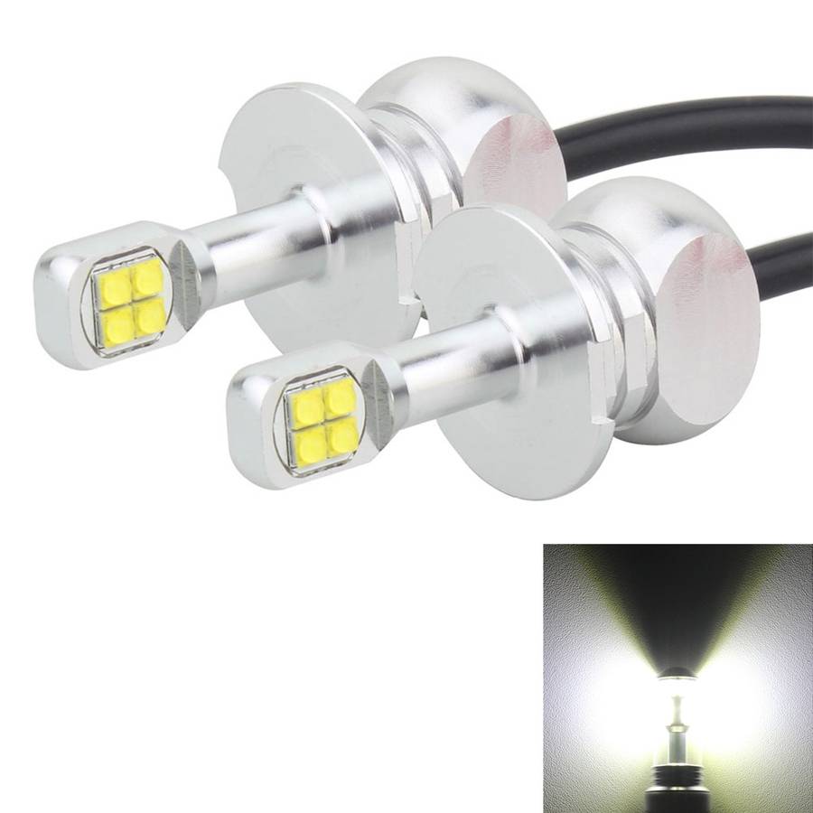 2 PCS H3 40W 800 LM 6000K 8 LEDs Car Fog Lights, DC 12V(White Light)