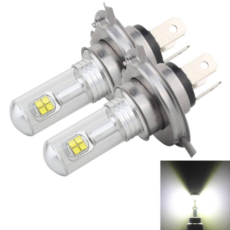 2 PCS H4 40W 800 LM 6000K 8 LEDs Car Fog Lights, DC 12V(White Light)