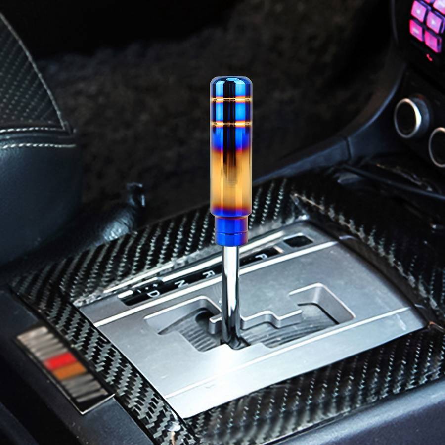 Universal Flame Colorful Long Strip Shape Car Gear Shift Knob Modified Shifter Lever Knob, Length: 1