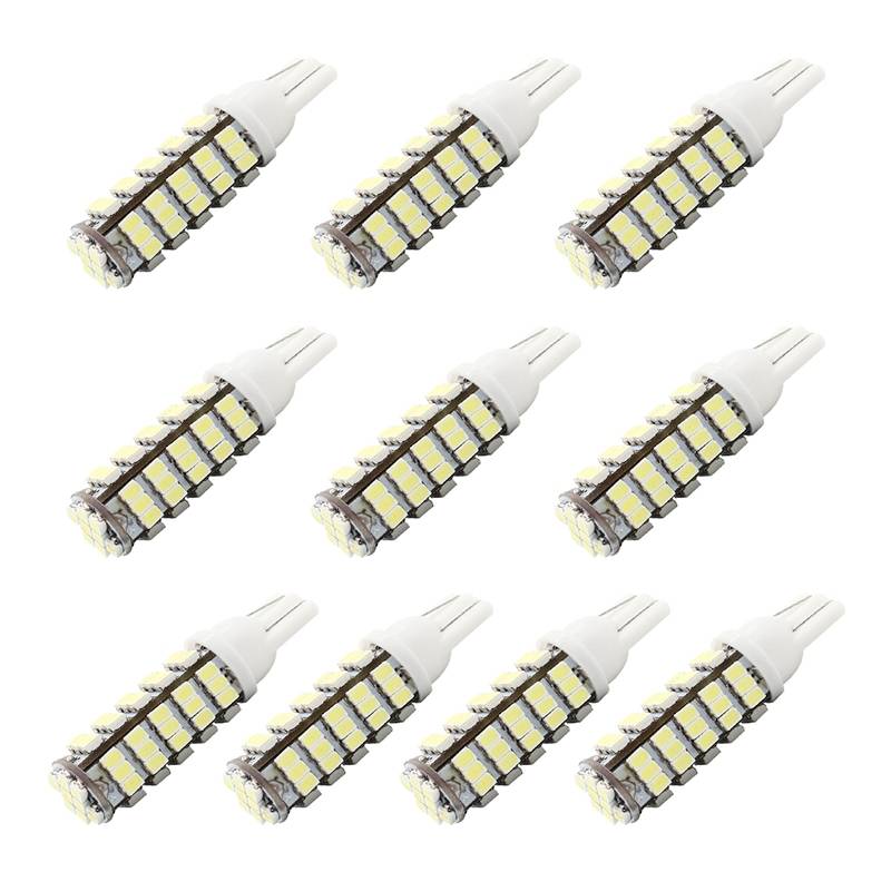 10 PCS T10 DC12V / 1.5W / 6500K / 75LM Car Clearance Lights Reading Lamp with 68LEDs SMD-3020 Lamp B