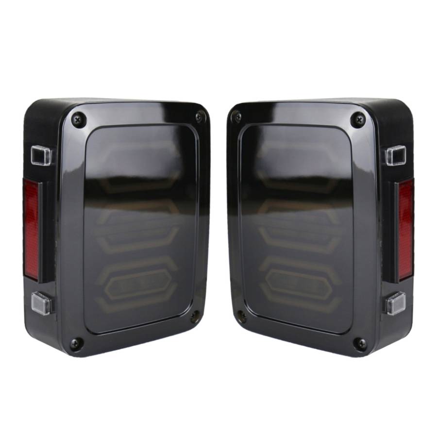 1 Pair 15W DC 12V IP67 4 in 1 Car LED Tail Lights / Driving Lights / Brake Lights/Turn Reverse, US V