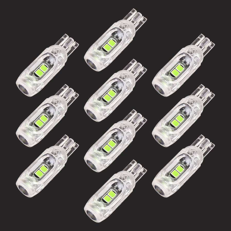 10 PCS T10 DC12V / 1W Car Clearance Light 5LEDs SMD-3030 Lamp Beads (Ice Blue Light)