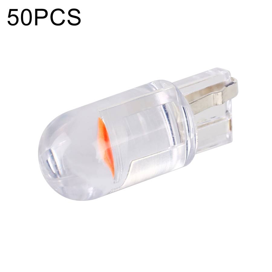 50pcs T10 DC24V / 0.36W / 0.03A Car Clearance Light COB Lamp Beads (Ice Blue Light)