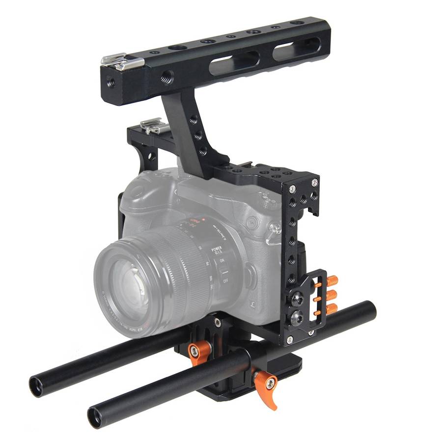 YELANGU YLG0904A-C Handle Video Camera Cage Stabilizer for Panasonic Lumix DMC-GH4 / Sony A7 & A7S &