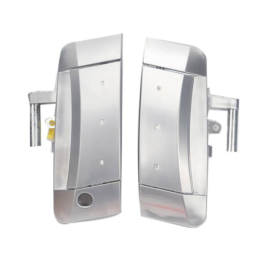 1 Pair Car Front Door Outside Handle 80607-CD41E+80606-CD01E for Nissan 350Z 2003-2009(Silver)