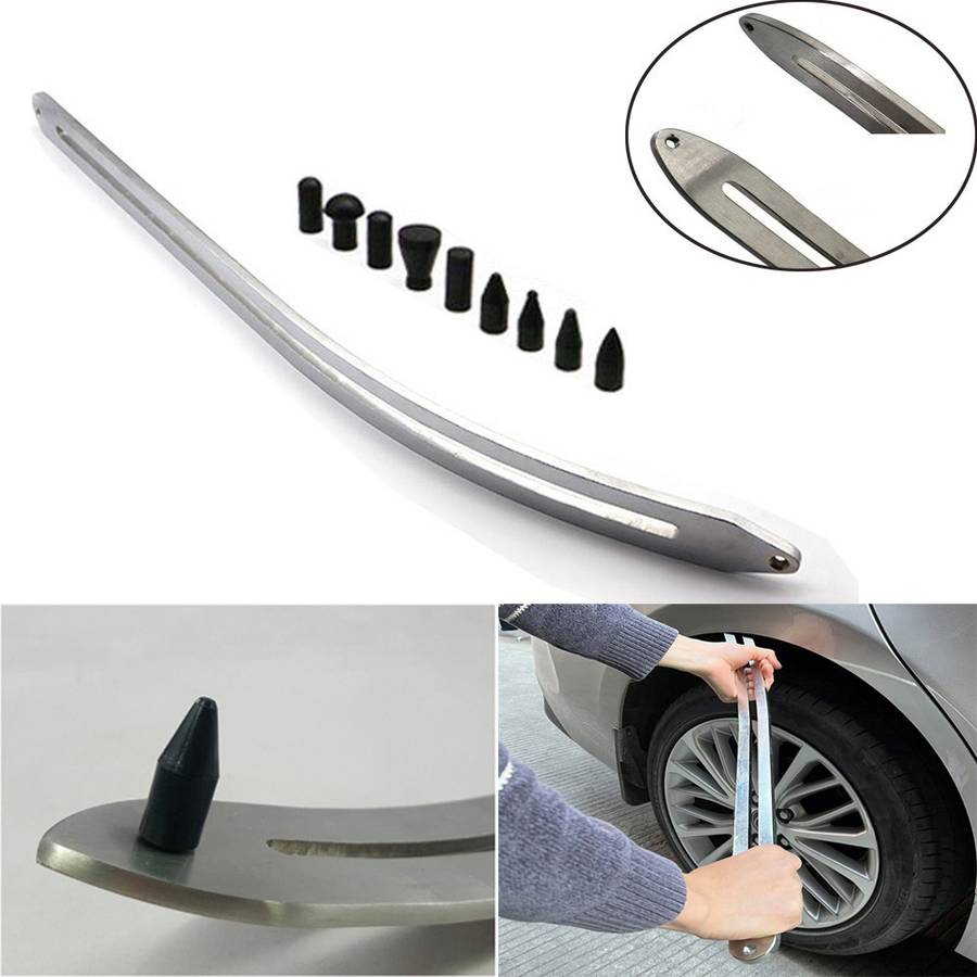 N8 10 in 1 Car Paintless Dent Removal Fender Damage Repair Puller Lifter Arc Crowbar Tools Hook Rods