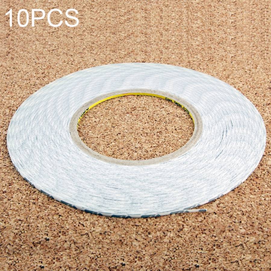 10 PCS 1mm Double Sided Adhesive Sticker Tape for Phone Touch Panel Repair, Length: 50m(Black)