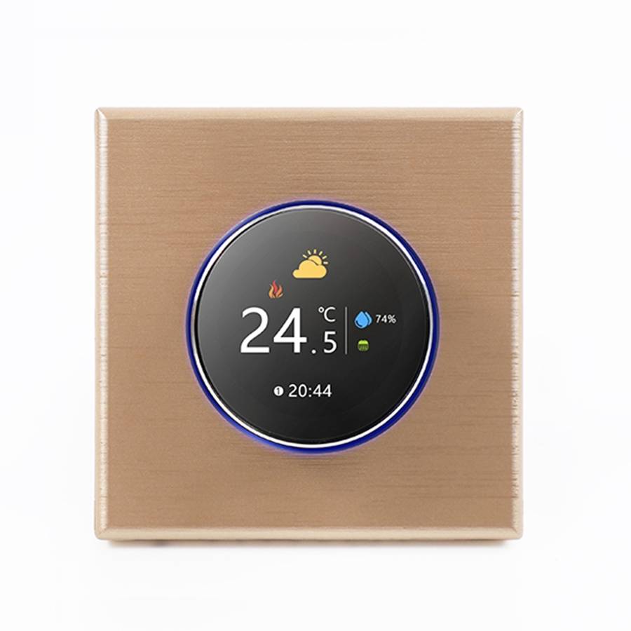 BHT-7000-GCLW 95-240V AC 3A Smart Knob Boiler Heating Thermostat with Internal Sensor & WiFi Connect