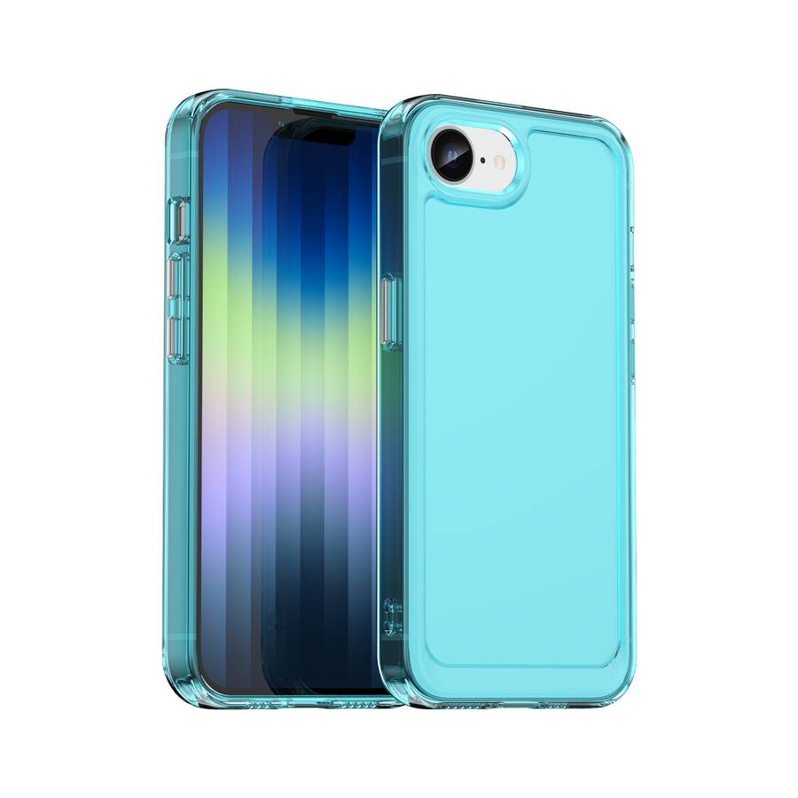 For iPhone SE 2024 Candy Series TPU Phone Case(Transparent Blue)