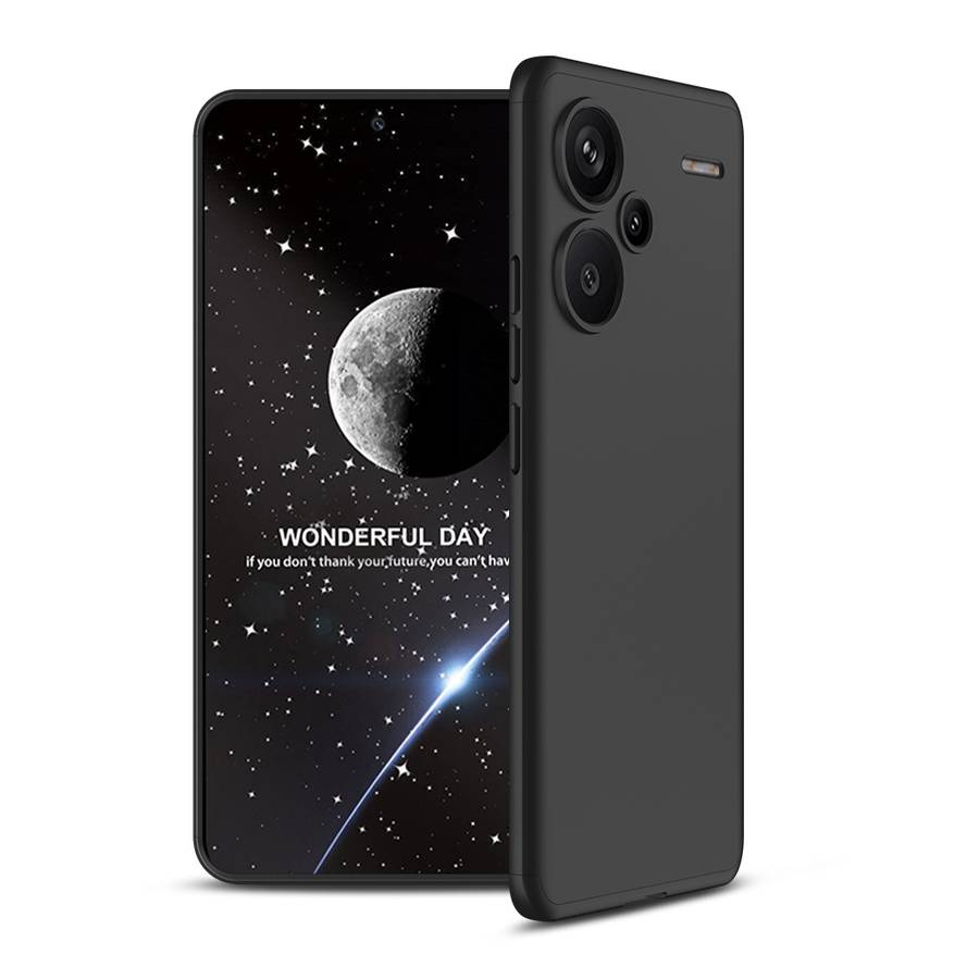For Xiaomi Redmi Note 13 Pro+ 5G GKK Three Stage Splicing Full Coverage PC Phone Case(Black)