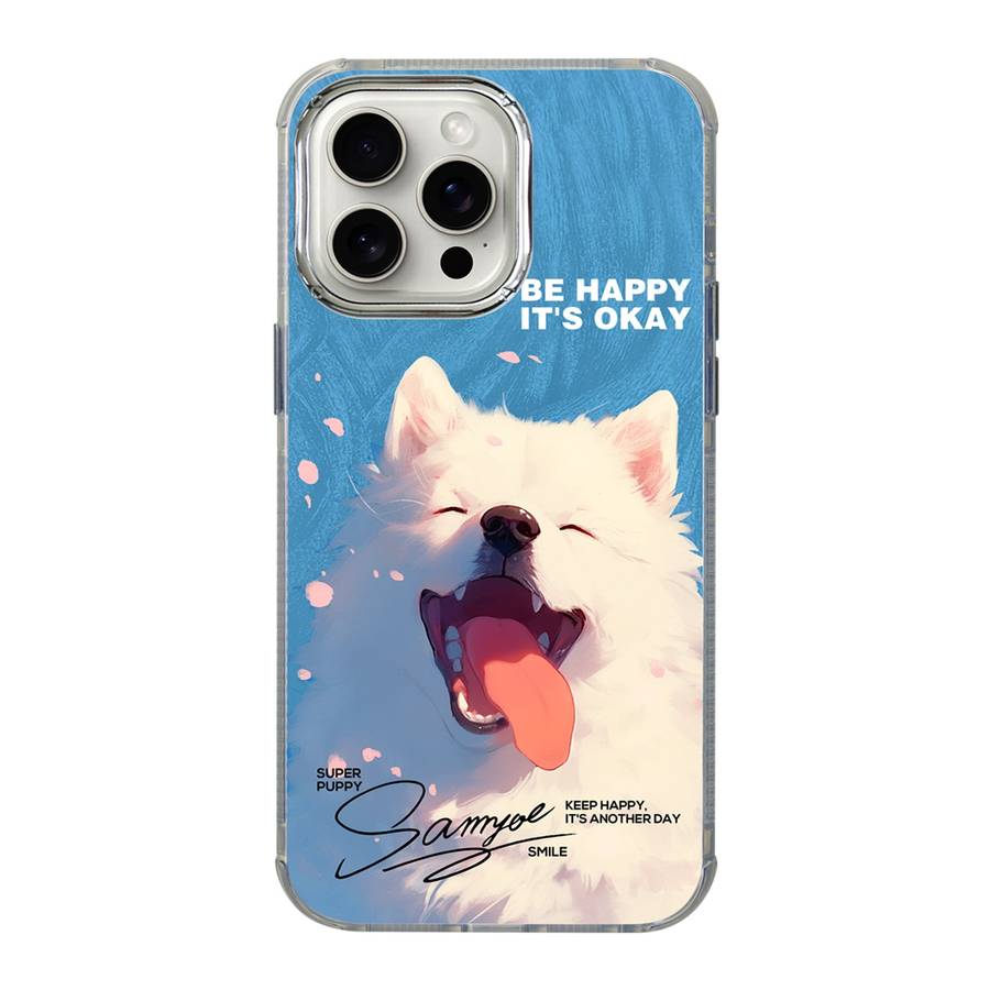 For iPhone 13 Pro Illustration Pattern Radiation Design Full Coverage Shockproof Phone Case(Dog