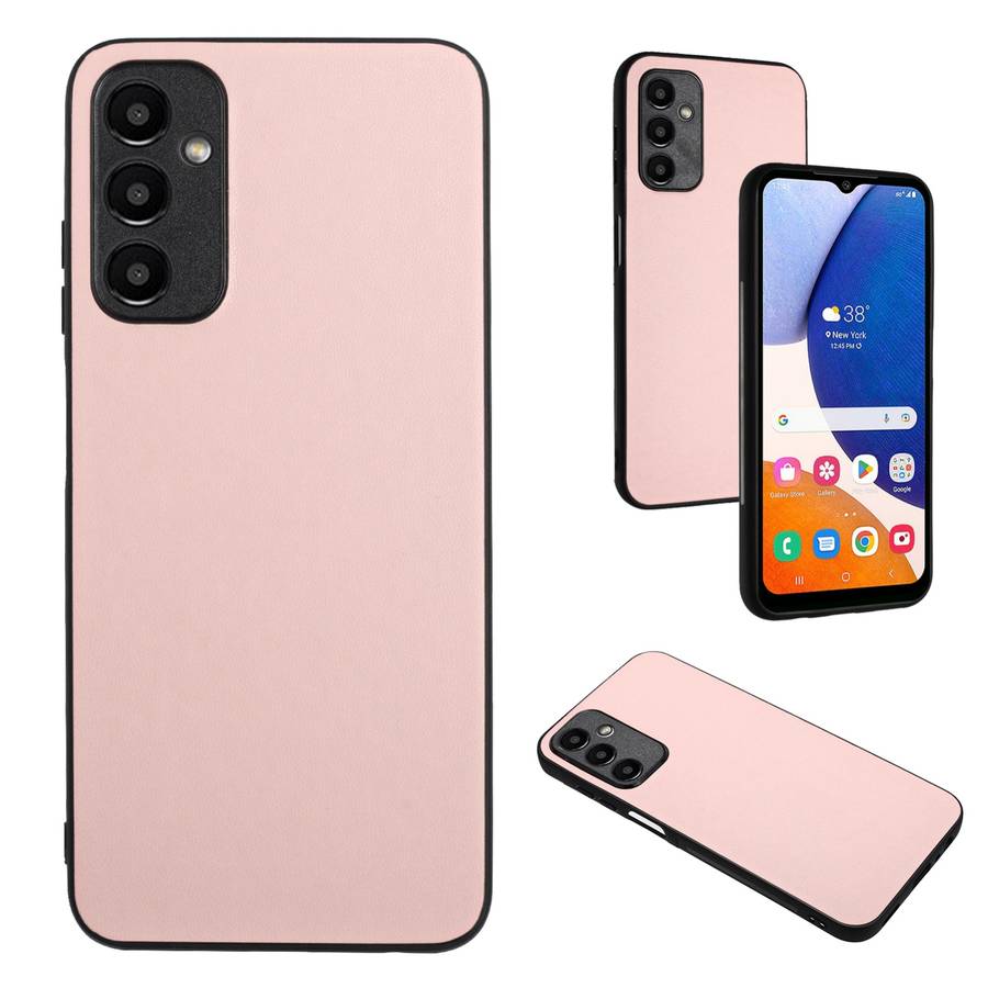 For Samsung Galaxy A15 4G Global R20 Leather Pattern Phone Single Case(Pink)