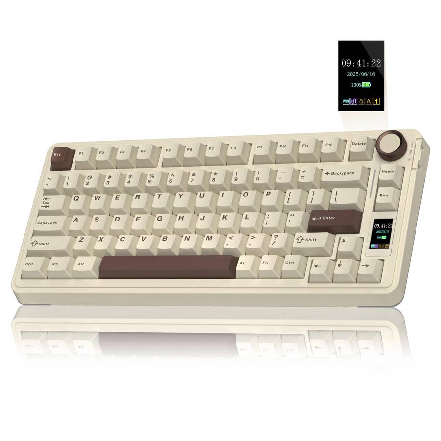 AULA S75 Pro 80 Keys wired/2.4G/Bluetooth Three Model Customizable Gradient Mechanical Keyboard(Side
