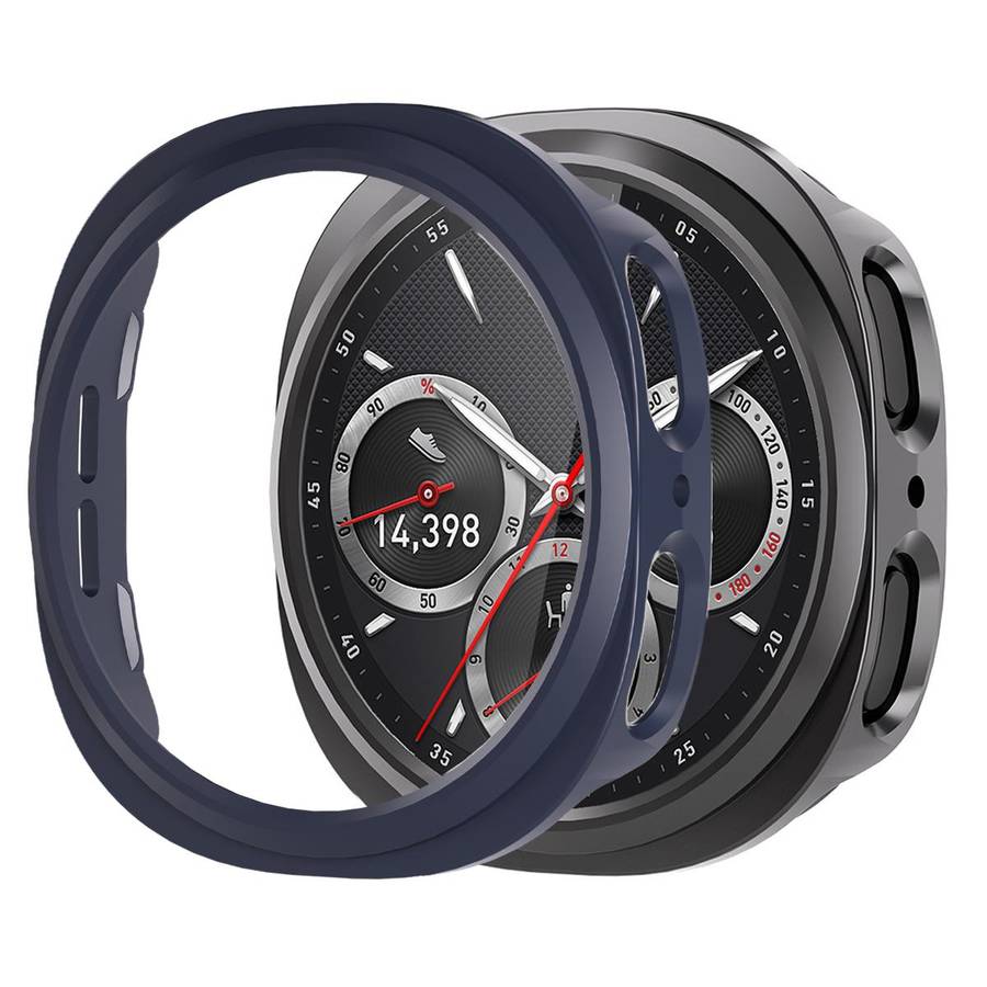 For Samsung Galaxy Watch8 44mm xDfind PC Hollow Half Coverage Watch Cover(Black)