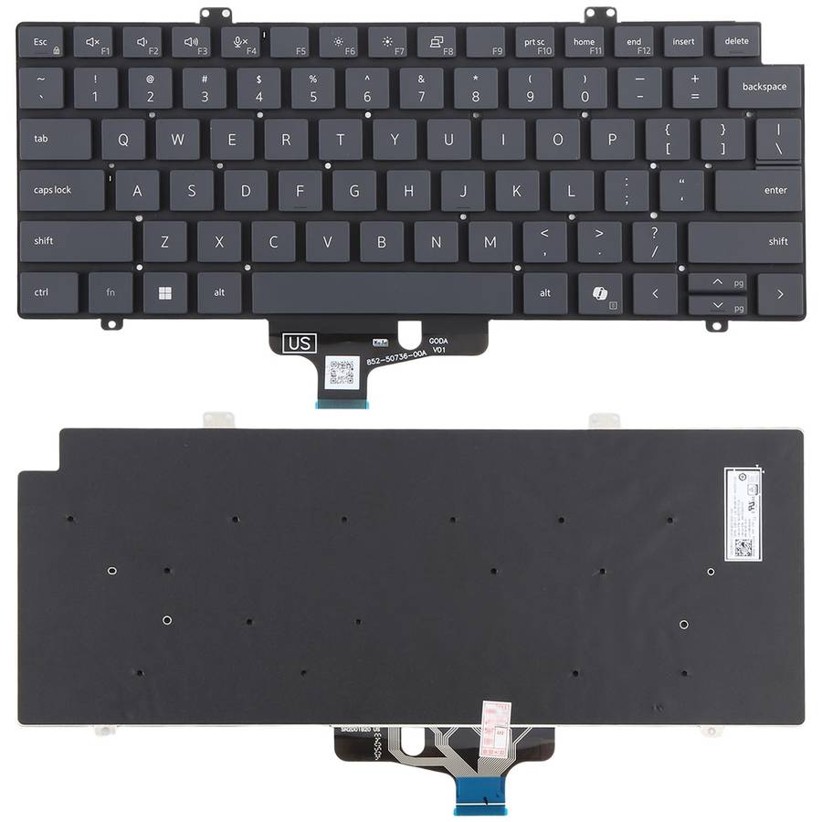 For Dell Pro 14 Plus PB14250 14255 Pro Max 14 Series US Version Laptop Keyboard(Grey)