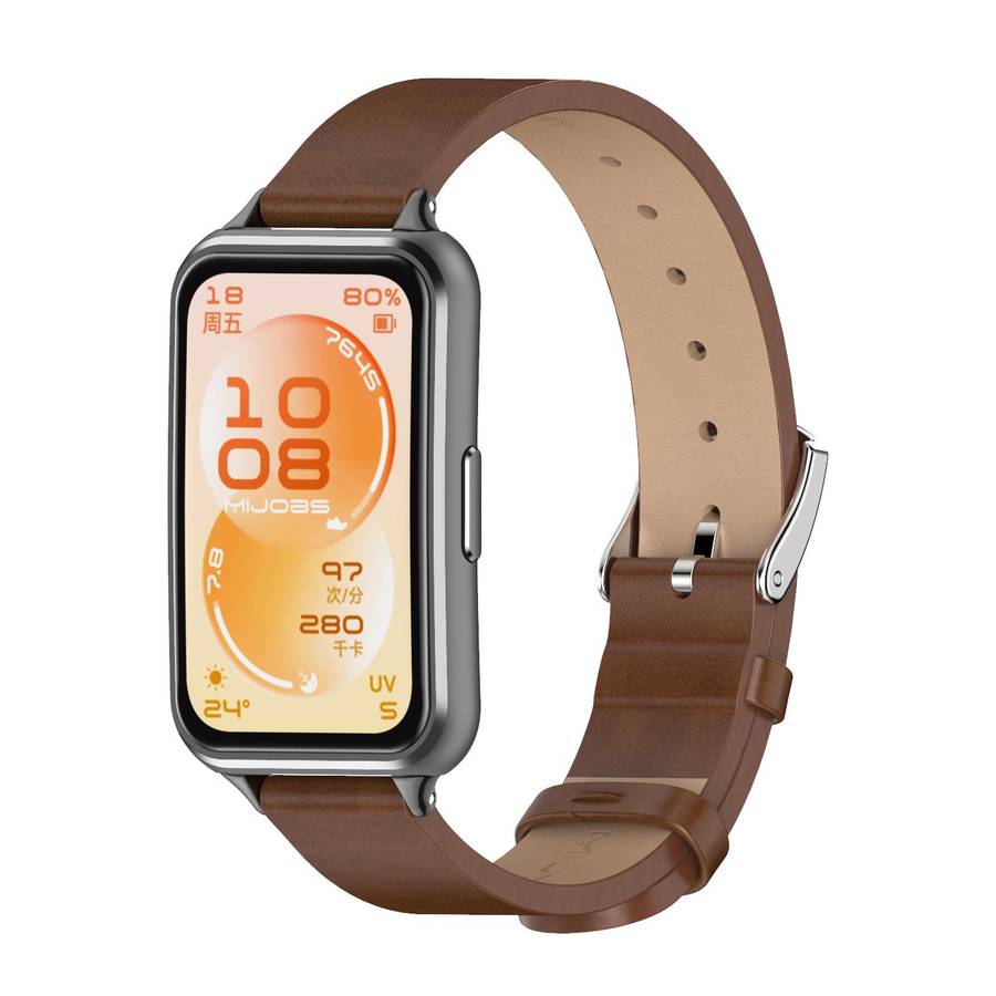 For Huawei Band 11 / Band 11 Pro MIJOBS Microfiber Vegan Leather Watch Band(White Silver)
