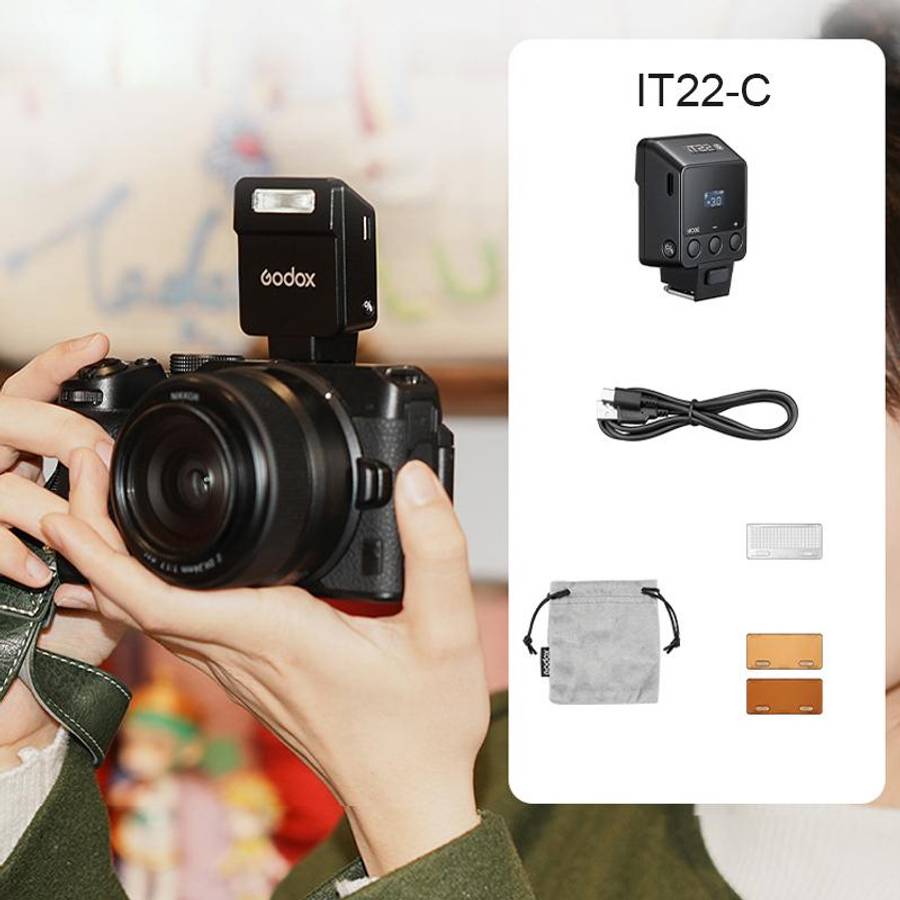 Godox iT22 TTL Mini iFlash Camera Flash Light, Model:iT22 C For Canon(Black)